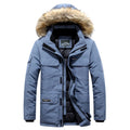 -30 Degree Winter Down Jacket Men Down Cotton Parkas Coat Mid-length Large Fur Collar Male Thicken Coat Snow Overcoat Parka