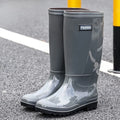Men's Waterproof Rain Boots Knee High Anti-Slip Warm Fleece Lined Rubber Water Shoes Durable Fishing Garden Boots