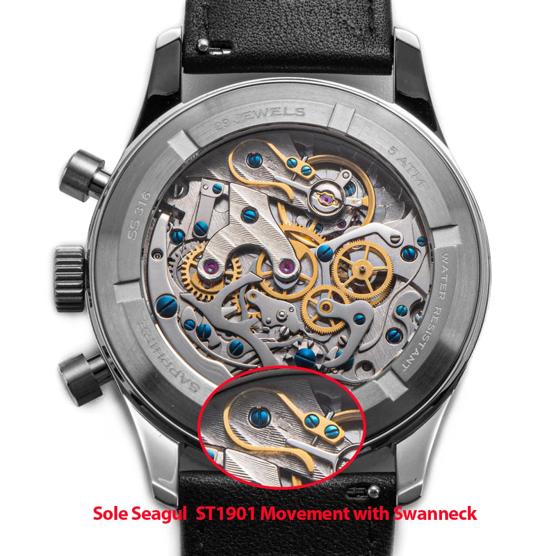 Sugess Watch 1963 Men Watches ST1901 Chronograph Luminous Mechanical Wristwatches Waterproof Crystal - Visuel 3 | SAMAG