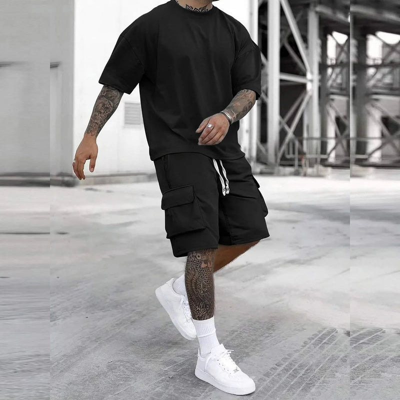 2-Pack Men's New Multi-Pocket Cargo Pants and Short | SAMAG