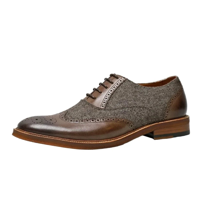 Designer Luxury Dress Business Leather Shoes Men's High Quality Genuine Leather Office Casual Wedding Oxford Shoes Male