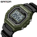 SANDA 2156 Fashion Mens Watch Military Water Resistant Sport Watches Army Big Dial Led Digital - Visuel 7 | SAMAG