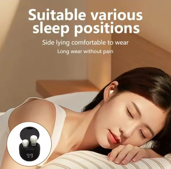 Heavy Bass Sleep Headphones Wireless Bluetooth Earphones With Mic Sports Earbuds Noise Reduction Mini HD Headset For Smart Phone