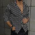 Men's multicolored Dot Geometric Pattern Dress Shirt | SAMAG
