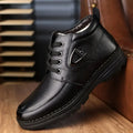 Men's Thick and Warm Suede Shoes Fashionable Leather Surface Business High Cut Anti Slip Wear-Resistant Comfortable Casual Shoes