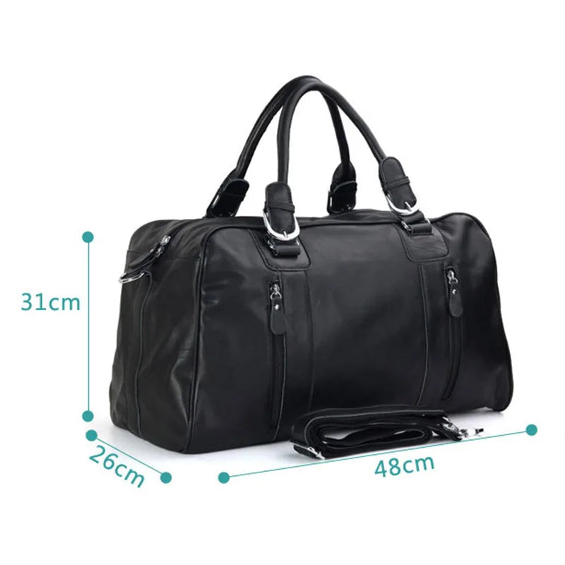 100% Genuine Leather Travel Boston Bag for Men Designer Luggage Bags Duffee Bag Leather Shoulder Messenger Handbags Weekend Bags