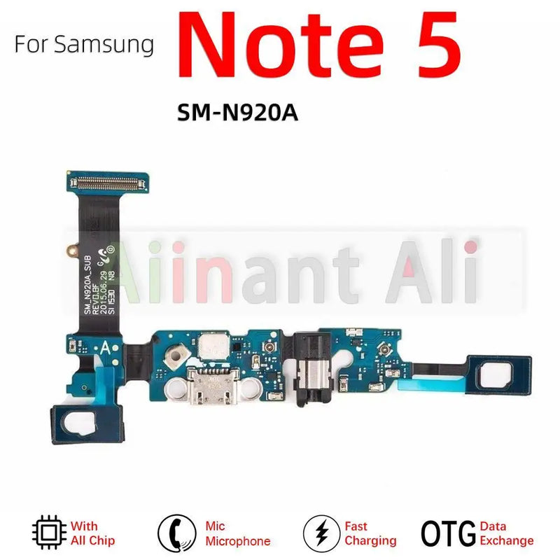 AiinAnt Mic Charger USB Dock Fast Charging Port Flex Cable For Samsung Galaxy Note 5 8 9 N950F N950N N950U N960F N960N N960U