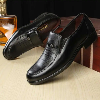 Men Leather Shoes Business Round Toe Dress Party Wedding | SAMAG