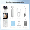 4K Pocket Action Camera 330° Auto-rotate Len Sport Camera Touchscreen Zoom Cam Face Tracking Portable Vlog Video Recorder Moto
