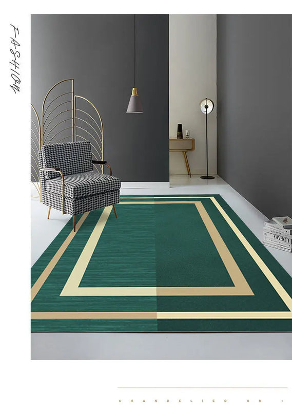 Modern Luxury Rugs Living Room Decoration Home Large Carpet for Bedroom Children's Room Decor Floor Mats Green Porch Doormat