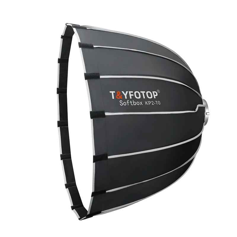 T&YFOTOP Hexadecagon Collapsible Softbox 60cm 70cm  Quickly Release Parabolic Deep Softbox for Bowens Elincrhom Profoto Mount