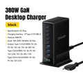 Essager 380W GaN Fast Charging Charger Stand 8-in-1 Desktop Laptop Charging Dock for iPhone 17/16/15 pro Max MacBook Air Xiaomi