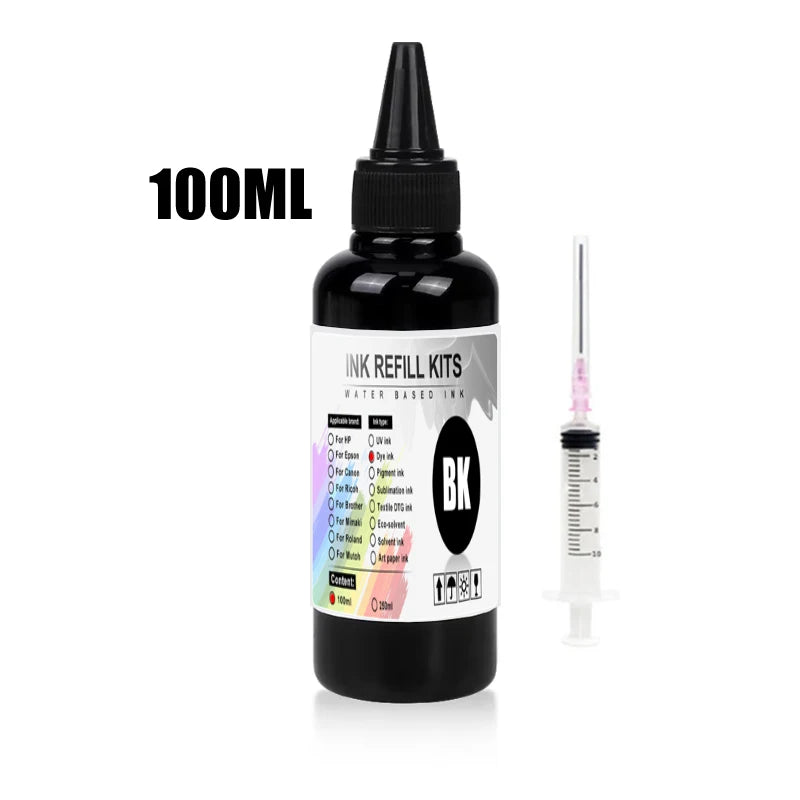 100ml Universal Dye Ink BK C M Y Kit Compatible For HP - View 10 | SAMAG