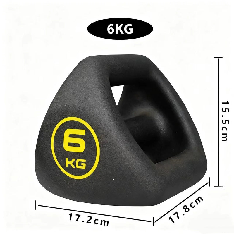 3-in-1 Triangle Cast Iron Dumbbells Kettlebell Combo | SAMAG