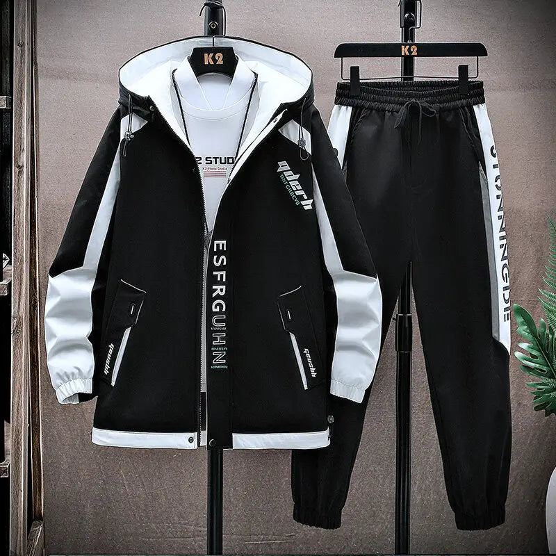 Casual Hooded Jackets And Pants Tracksuit Men's Clothing | SAMAG