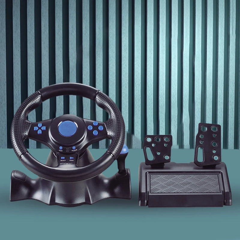 Racing Wheel & Pedals Dual Clutch Launch Control Computer USB Car Steering-Wheel for Switch/xbox One/360/PS4/PS2/PS3/PC