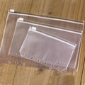 10Pcs  A5 A6 A7 Binder Pocket Binder Zipper Folders for 6 Ring Notebook Divider Page Waterproof PVC Leaf Document Filing Bag