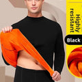 Thickened Fleece Warm Underwear Set Men's Pure Cotton Half High Collar Cotton Sweater Middle Aged Gold Velvet Autumn Clothes