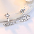 New 925 Sterling Silver Moissanite Earrings Noble for Women Exquisite Girlfriend Wedding Engagement - Visuel 3 | SAMAG