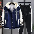 Men's Hooded Tracksuit Set Hoodie Jogger Pants 2 Piece Fashion Sports Wear Korean Popular Clothes Plus Size - View 12 | SAMAG