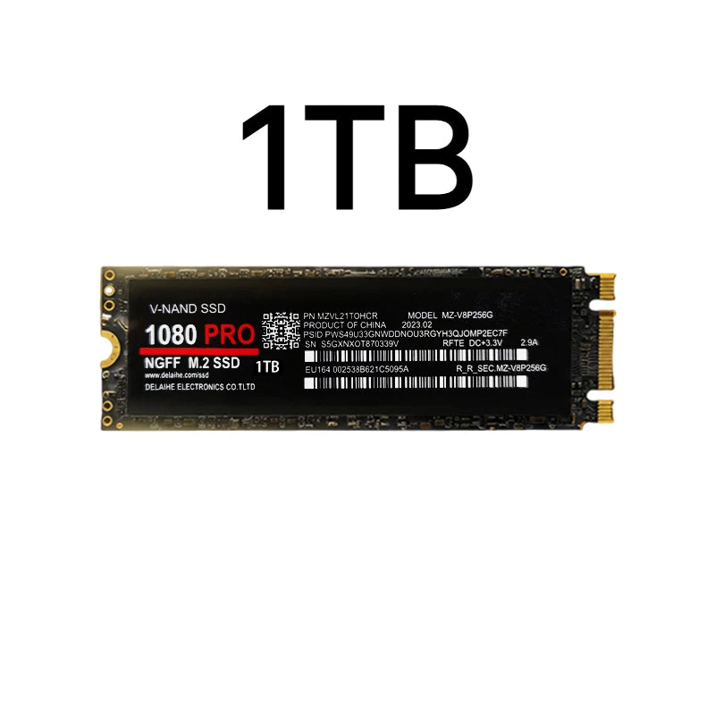 Original SSD 1080PRO 1TB Hard Disk Drive 2TB M2 NGFF NVME Interface Internal Solid State Hard Drive for Laptop Desktop Notebook