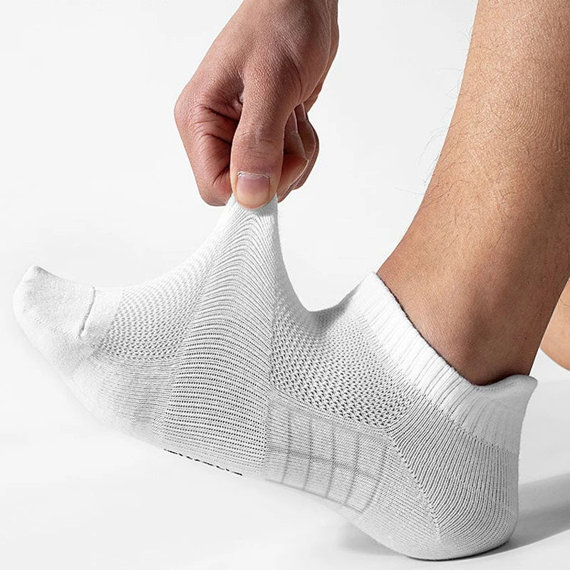 5 Pairs Ankle Running Socks Men Mesh Breathable Short | SAMAG