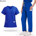 Summer Short Sleeved Hospital Doctor Uniforms Spa Uniforms Dental Clinic Medical Scrubs Suits Pet Grooming Veterinary Nurse Sets