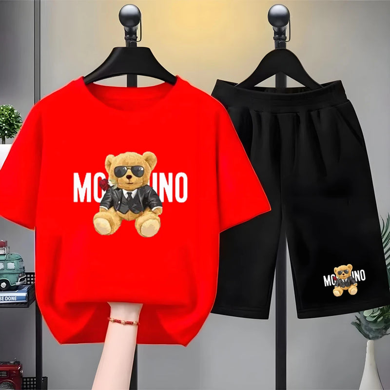 Fashion Letter Bear Print Children Summer Clothing - View 18 | SAMAG