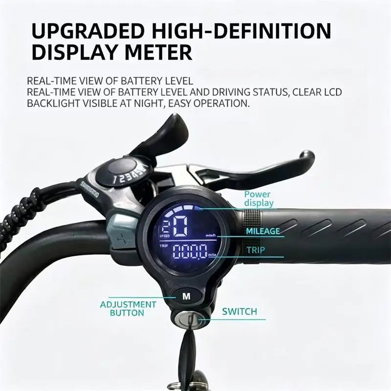 Adult E-Bike 48V 20Ah Battery 250W 70 Range Road Electric Bicycle 26-Inch Tire City Ebike，Electric Bike