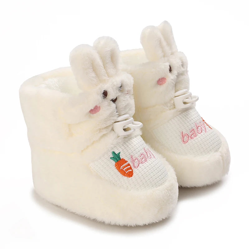 Winter New Cute Cartoon Baby Booties Boy Girl Boots Cotton Soft-Sole Non-Slip Warm Toddler First Walkers Infant Crib Shoes