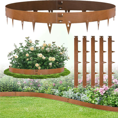 5Pack 6/6.5/8 H in Tall 18FT Corten Steel Landscape Edges | SAMAG