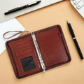 Business Portfolio Binder with Zipper Refillable Loose Leaf Cover Organizer for Office Meetings Note Taking Document Storage