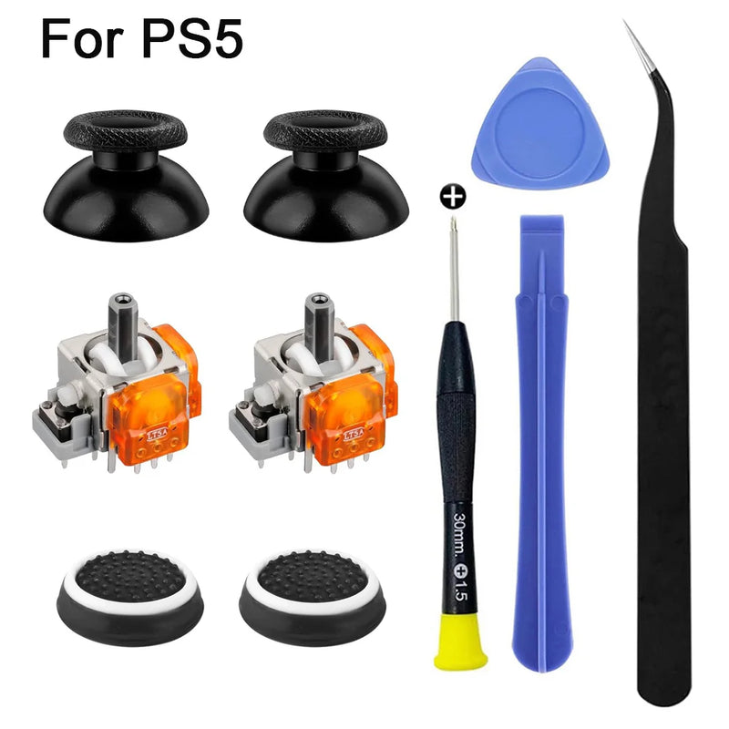 TMR Electromagnetic Joysticks Replacement for PS5 Xbox One Controller Anti-Drift Sticks with Thumbstick Accessories Repair Tool