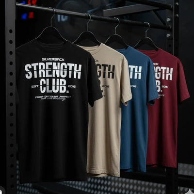STRENGTH CLUB Oversized Loose Running T-Shirts Men's Gym | SAMAG