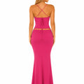Women 2 Piece Outfit Spaghetti Strap Ruched Cami Top Floral Trim High Waist Mermaid Maxi Skirt Set Summer Beach Vacation Matching Outfits