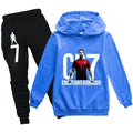 3-12 Years Spring Autumn Football CR7 Print Hoodie+Pants | SAMAG