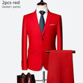 Luxury 3 piece men's wedding suit fashion men's slim solid color business office suit sets large size men Blazer+ pants + vest