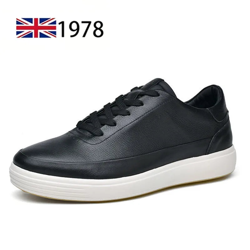 High Quality Men's Genuine Leather Shoes Summer Comfortable Sneakers Fashion Men Shoes Soft Leather Versatile Skateboard Shoes