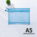 Nylon Mesh File Bag A4 A5 A6 Transparent Zipper Test Paper Information Bag Office Student Pen Bag Subject Bag Puzzle Storage Bag