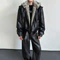 LUZHEN 2025 Winter New Original High Quality Faux Fur Liner Warm Parka Jacket Men's Fashion Handsome Leather Padded Coat JY5697