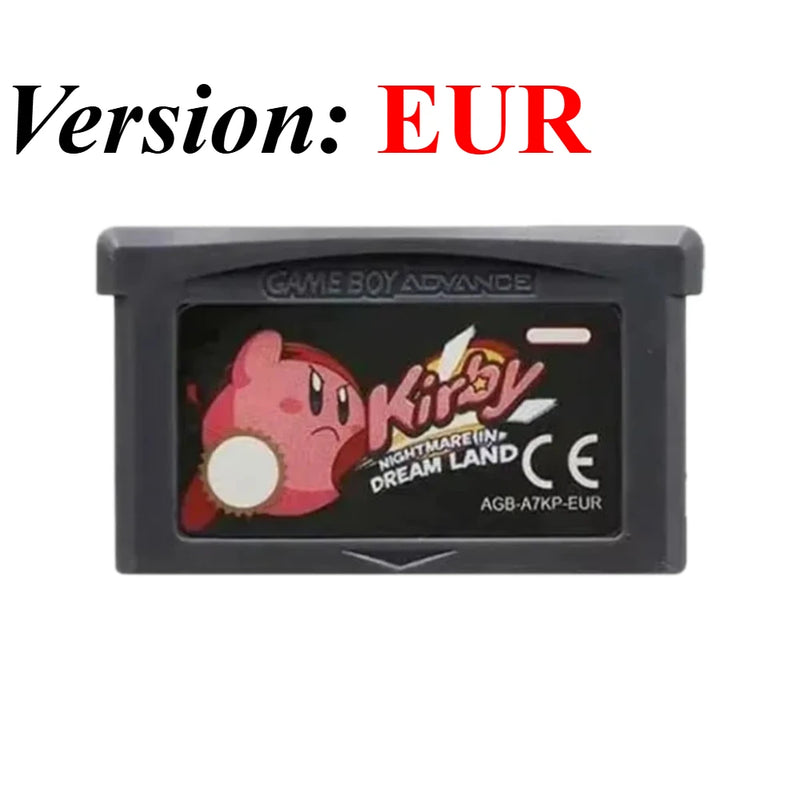 Classic GBA Game Cartridge Breath of Fire Kirby Sonic Advance Wars Golden Sun GBA SP Retro Video Game Collection Gift