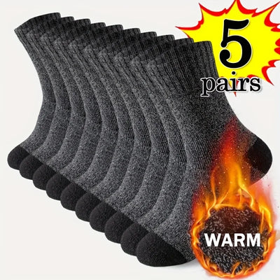 3/5/10 Pairs Men's Socks Mid Length in Autumn and Winter | SAMAG