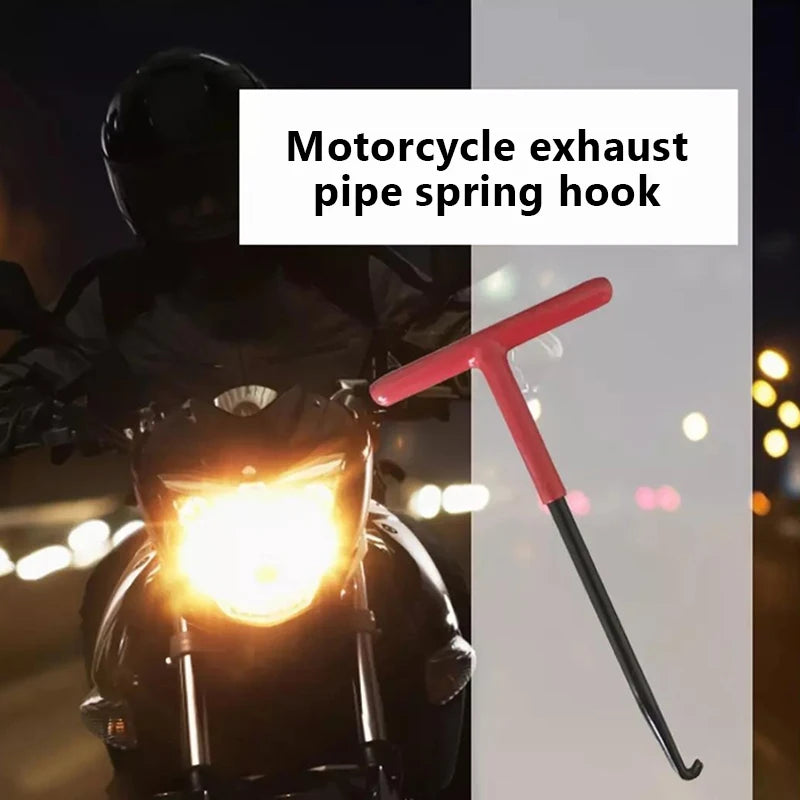 SEAMETAL 1pc Exhaust Spring Puller Tool Motorcycle Exhaust Spring Hooks T Handle Spring Hooks Wrench Spring Puller Removal Tools