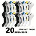 5/10/20/30pairs Simple Stripe Pattern Liner Anklets Socks | SAMAG