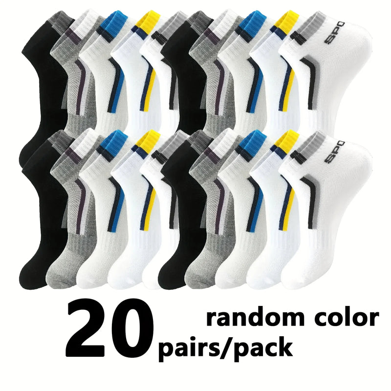 5/10/20/30pairs Simple Stripe Pattern Liner Anklets Socks | SAMAG
