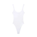 Women's Skinny Ribbed Bodysuits O Neck Straps Snap-Button Sexy Fashion Female Playsuits Comfortable Stretchy Clothing