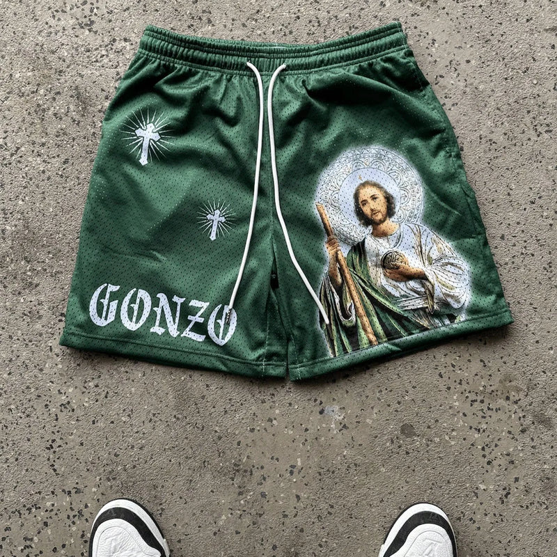 Summer New Style Men's Shorts with 3D Letter Pattern | SAMAG