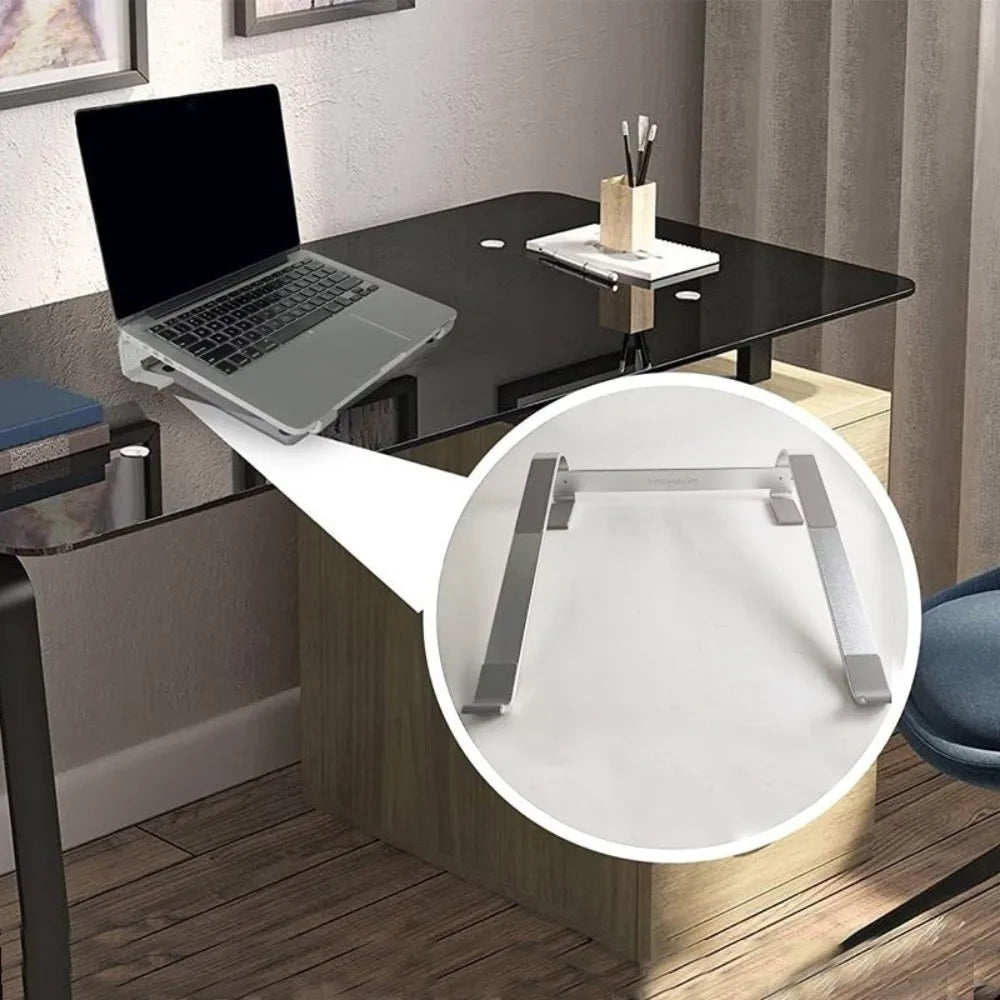 Universal Aluminum Alloy Laptop Stand Ergonomic Anti-Slip Silicone Computer Stand Foldable Portable Laptop Holder Computer Desk