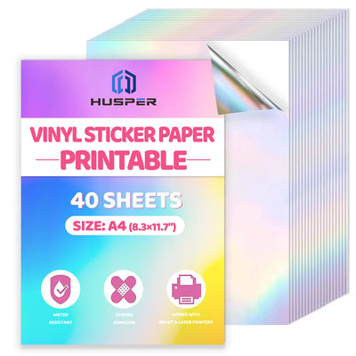 A4 Holographic Rainbow Vinyl Sticker Paper for Inkjet | SAMAG