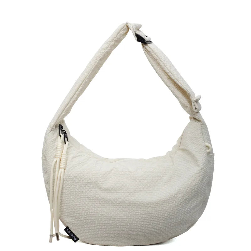 New Comfortable and Versatile Texture Hobo Bags Women Crossbody Bags Large Capacity Lightweight Casual Storage Bags Fashionable